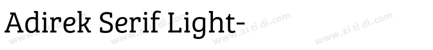 Adirek Serif Light字体转换